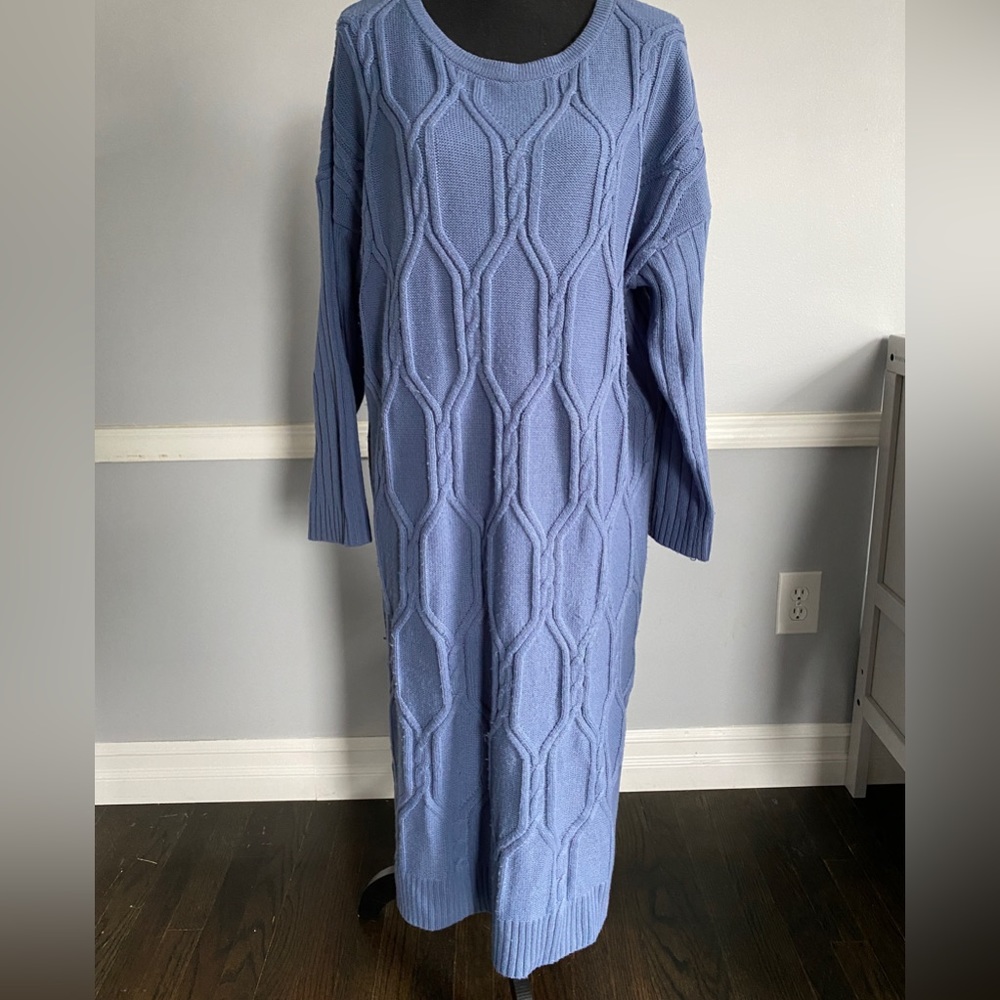 Long knit sweater dress